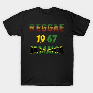 Rasta Reggae 1967 Jamaica Flag T-Shirt